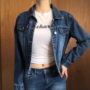 Angels dark wash jean jacket